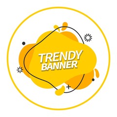 Wall Mural - Bright modern yellow banner, abstract for design advertising, web and t-shirt print design. Ready banner for use in the web and print.