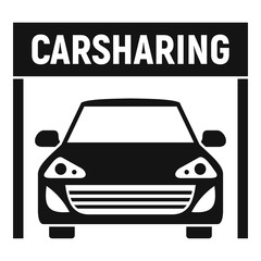 Poster - Car sharing icon. Simple illustration of car sharing vector icon for web design isolated on white background