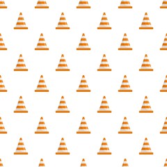 Canvas Print - Attention cone pattern seamless vector repeat for any web design