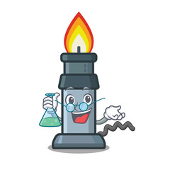 Canvas Print - Professor bunsen burner in the mascot shape