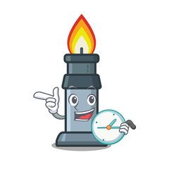 Poster - With clock bunsen burner in the mascot shape