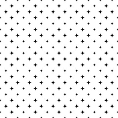 Wall Mural - Geometrical seamless star pattern background design - abstract monochrome vector graphic