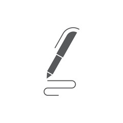 Pen, write vector icon isolated on white background