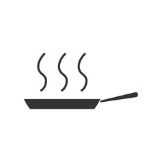 Aufkleber - Cooking pan icon template color editable. Kitchen tools symbol vector sign isolated on white background. Simple logo vector illustration for graphic and web design.