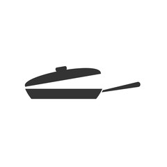 Aufkleber - Cooking pan icon template color editable. Kitchen tools symbol vector sign isolated on white background. Simple logo vector illustration for graphic and web design.
