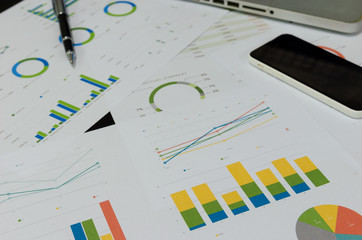 Business document Financial chart