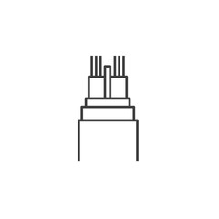 Poster - Fiber optic cable icon template color editable. Optical fiber symbol vector sign isolated on white background. Simple logo vector illustration for graphic and web design.