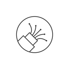 Poster - Fiber optic cable icon template color editable. Optical fiber symbol vector sign isolated on white background. Simple logo vector illustration for graphic and web design.