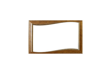 Canvas Print - beautiful golden picture frame isolated on white background