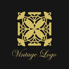 Vector ornament logo design template. Luxury vintage modern art deco element. Can be used as emblem.