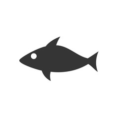 Poster - Fish icon template color editable. Fish symbol vector sign isolated on white background. Simple logo vector illustration for graphic and web design.