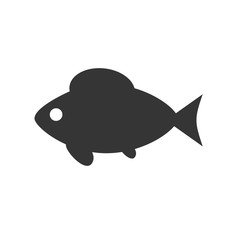 Aufkleber - Fish icon template color editable. Fish symbol vector sign isolated on white background. Simple logo vector illustration for graphic and web design.