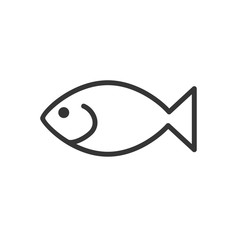 Poster - Fish icon template color editable. Fish symbol vector sign isolated on white background. Simple logo vector illustration for graphic and web design.