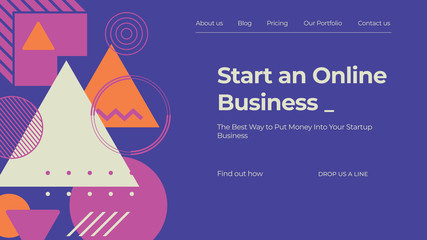 Vector illustration Landing page template