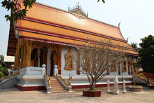 Buddhist Temple (wat Nong Sikhounmuang) In Luang Prabang (laos) 