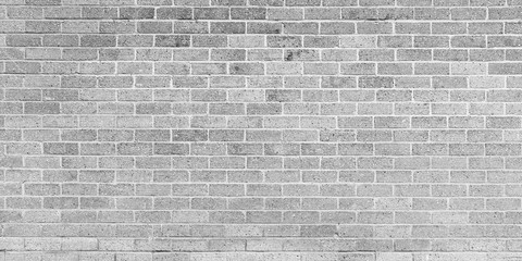 Wall Mural - Gray brick wall, frontal view. Background