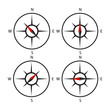 © oleksandr_malysh - compass icon set vector design black set