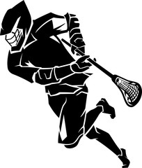 Wall Mural - Lacrosse Run Geometric Style