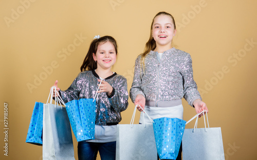 small girls shopping