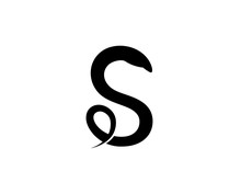 Creative Black Snake Logo Design Vector Symbol Illustration