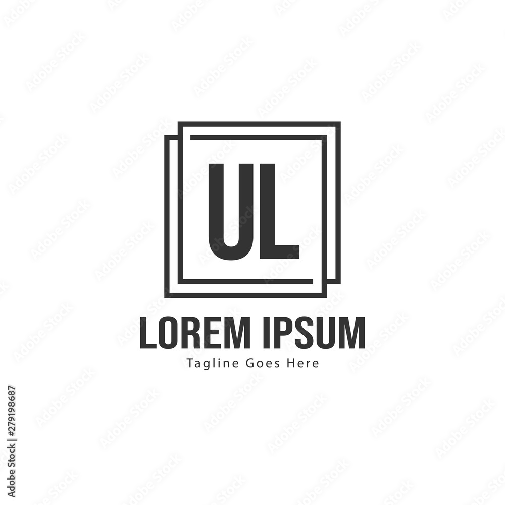 UL Letter Logo Design. Creative Modern UL Letters Icon Illustration - obrazy, fototapety, plakaty 