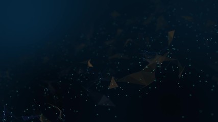 Wall Mural - Computer generated footage of dots connected with lines to illustrate connection, network and flow