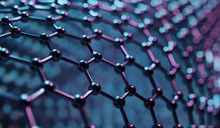 Structure Of Hexagonal Nano Material. Nanotechnology Concept. Ab