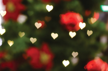 Wall Mural - colorful bokeh with copy space for merry christmas and new year celebration background.
