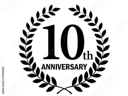 月桂樹をモチーフにしたアニバーサリーのロゴ 10周年 月桂冠 10th Anniversary Buy This Stock Vector And Explore Similar Vectors At Adobe Stock Adobe Stock