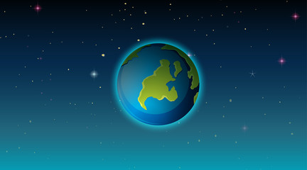 Wall Mural - earth in space scene