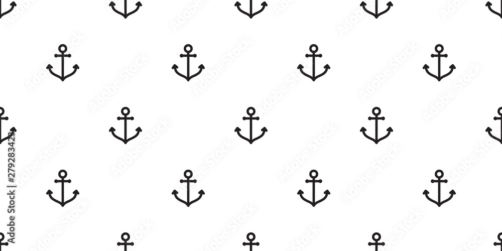 Anchor seamless pattern vector boat pirate helm maritime Nautical sea ...