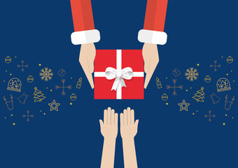 Hands holding gift or present box