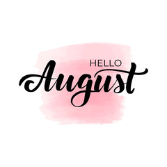 Wall Mural - lettering hello August