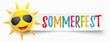 Sommerfest Banner mit Sonne Smiley mit Sonnenbrille