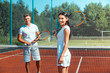 © Viacheslav Yakobchuk - Healthy fit couple feeling satisfied after playing tennis together