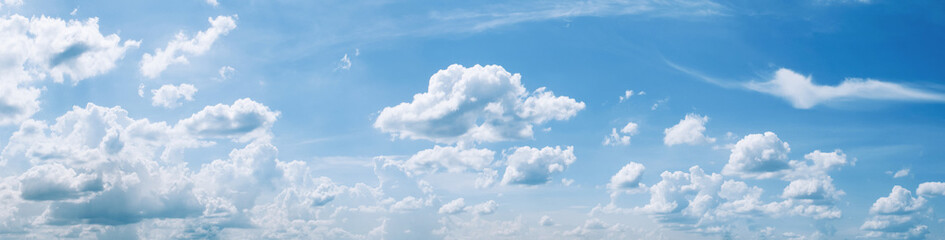 Wall Mural - blue sky with white cloud and sunshine