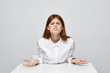 © SHOTPRIME STUDIO - young angry businesswoman sitting at her desk