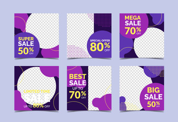 Wall Mural - Creative social media banner collection for fashion sale, promotion and web banner. Vol.5