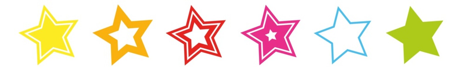 Wall Mural - star colorful colored | icon | logo | variations