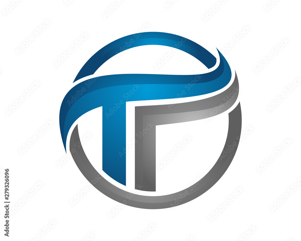 TT letter circle flow logo icon template Stock Vector | Adobe Stock