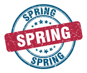 spring stamp. spring round grunge sign. spring