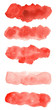 Red watercolor and brush paint collection