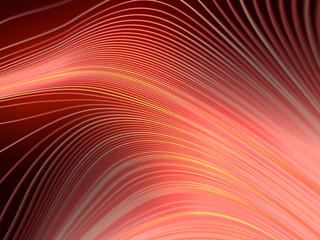 Poster - Wave band geometric pattern. Modern style abstraction with composition made of various colored lines. 3d rendering