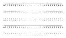 Marking Rulers On A White Background 30 Centimeters Various Markup Options