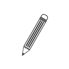 Aufkleber - Pencil icon template color editable. Pencil symbol of graduation vector sign isolated on white background. Simple logo vector illustration for graphic and web design.