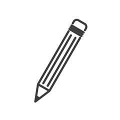 Aufkleber - Pencil icon template color editable. Pencil symbol of graduation vector sign isolated on white background. Simple logo vector illustration for graphic and web design.