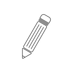 Aufkleber - Pencil icon template color editable. Pencil symbol of graduation vector sign isolated on white background. Simple logo vector illustration for graphic and web design.