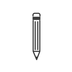 Aufkleber - Pencil icon template color editable. Pencil symbol of graduation vector sign isolated on white background. Simple logo vector illustration for graphic and web design.