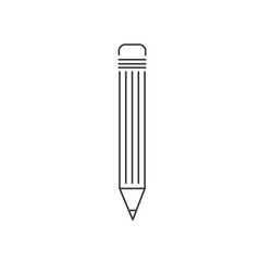 Aufkleber - Pencil icon template color editable. Pencil symbol of graduation vector sign isolated on white background. Simple logo vector illustration for graphic and web design.