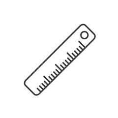 Leinwandbilder - Ruler icon template color editable. Measurement ruler symbol vector sign isolated on white background. Simple logo vector illustration for graphic and web design.
